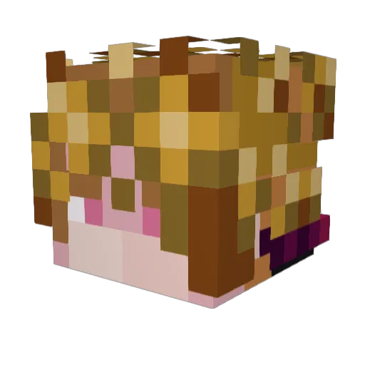 Egotistical77 Minecraft avatar head, 3D render