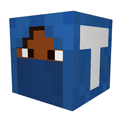 Egozzzzz Minecraft avatar head, 3D render