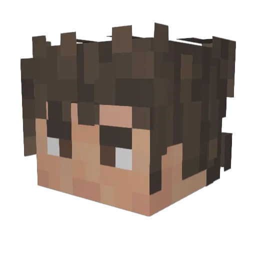 Egper Minecraft avatar head, 3D render