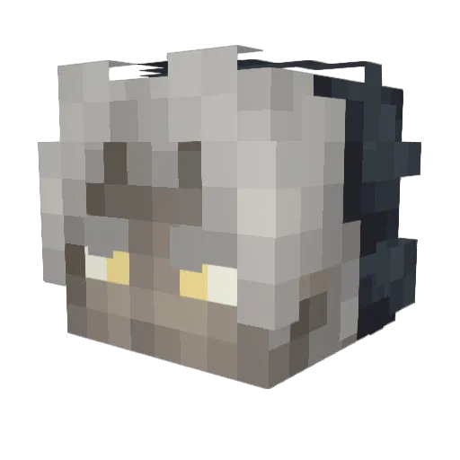 Egum Minecraft avatar head, 3D render