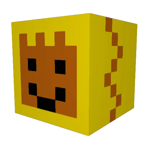 Egunpasa Minecraft avatar head, 3D render