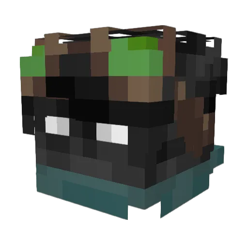 Egyp Minecraft avatar head, 3D render