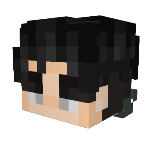 Egyptalian Minecraft avatar head, 3D render