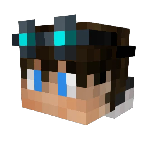 Egyptiancobra Minecraft avatar head, 3D render