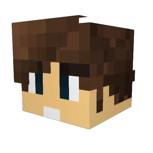 Egzzi Minecraft avatar head, 3D render