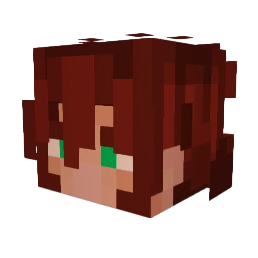 EhSie Minecraft avatar head, 3D render