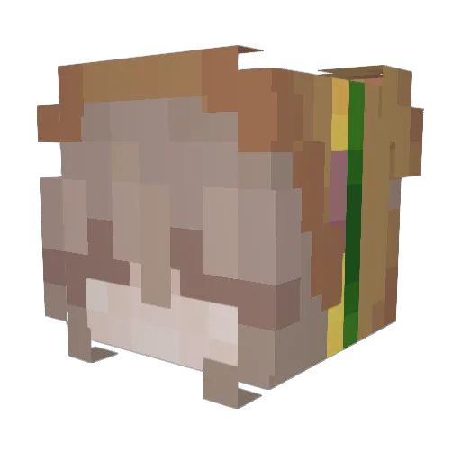 EhT_y Minecraft avatar head, 3D render