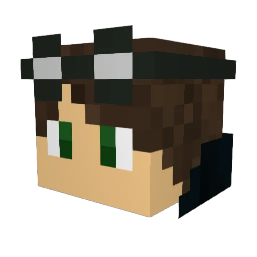 Ehamel2 Minecraft avatar head, 3D render