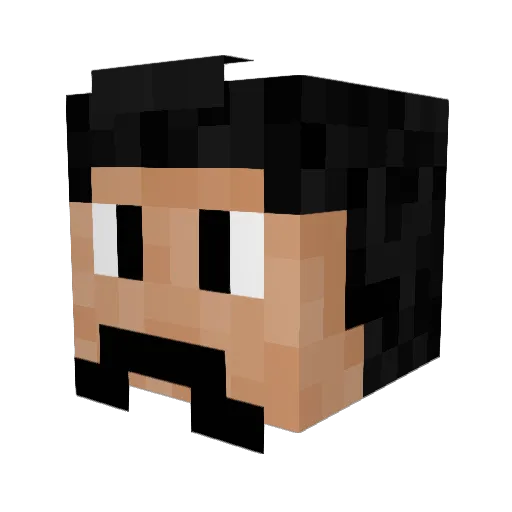 Ehburb Minecraft avatar head, 3D render