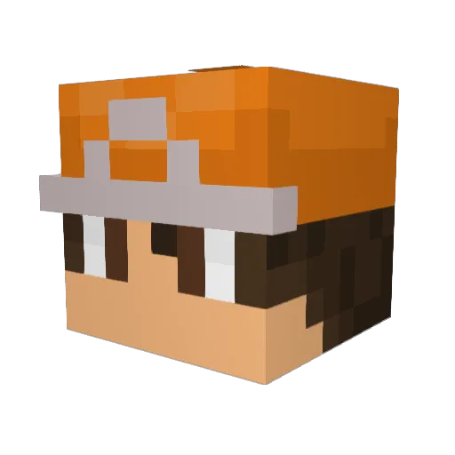 EhehronP Minecraft avatar head, 3D render