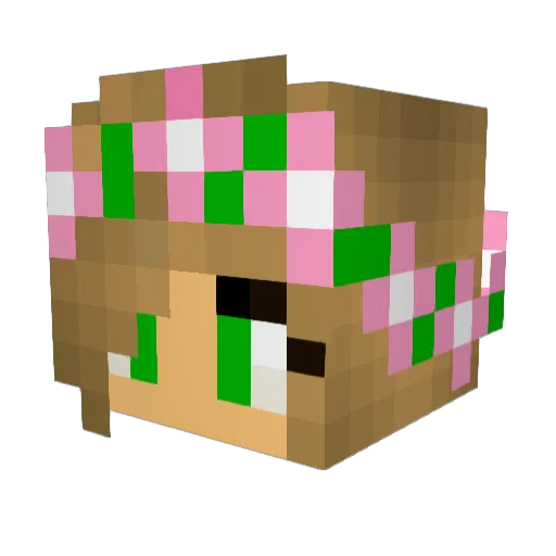 Eherazade Minecraft avatar head, 3D render