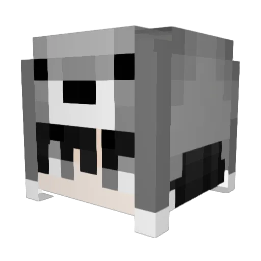 Ehev Minecraft avatar head, 3D render