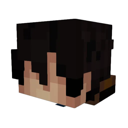 Ehlk Minecraft avatar head, 3D render