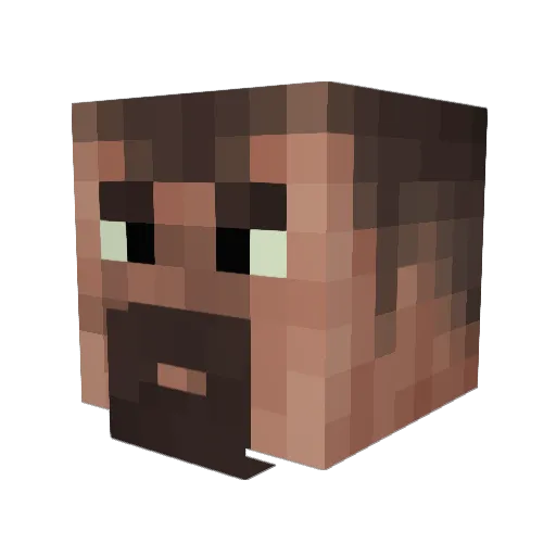 Ehlmek Minecraft avatar head, 3D render