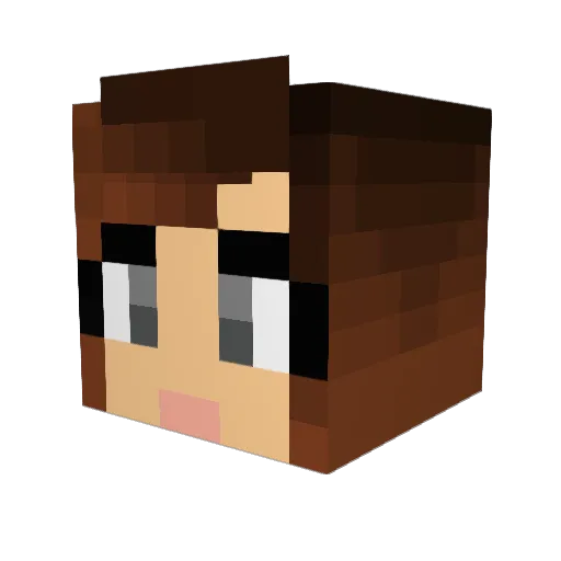 Ehnia Minecraft avatar head, 3D render
