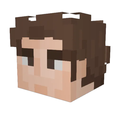 Ehrek Minecraft avatar head, 3D render