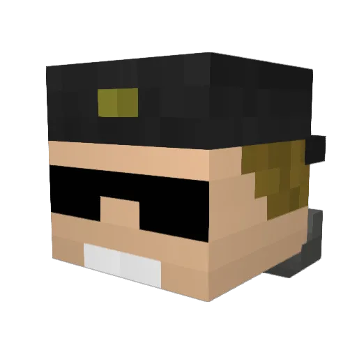 Ehrenwesen Minecraft avatar head, 3D render