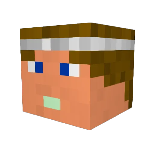 Ehrine Minecraft avatar head, 3D render