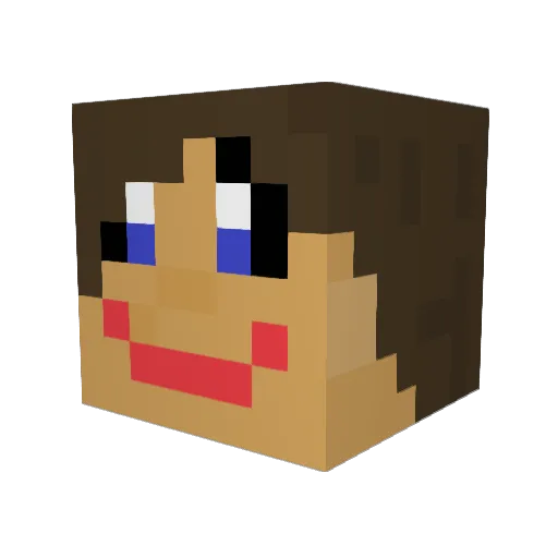 Ehryn Minecraft avatar head, 3D render