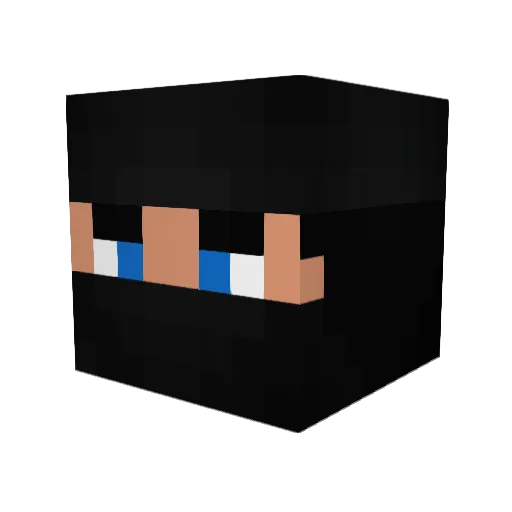 Ehsquish Minecraft avatar head, 3D render