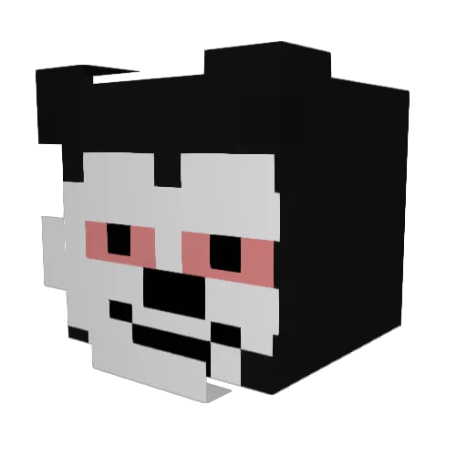 Ei4q Minecraft avatar head, 3D render