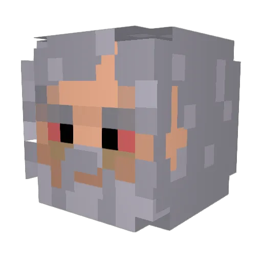 EiFone Minecraft avatar head, 3D render