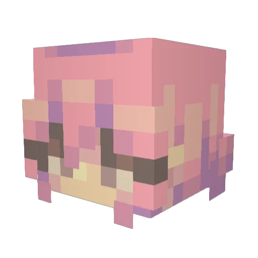 Eichkatzel Minecraft avatar head, 3D render