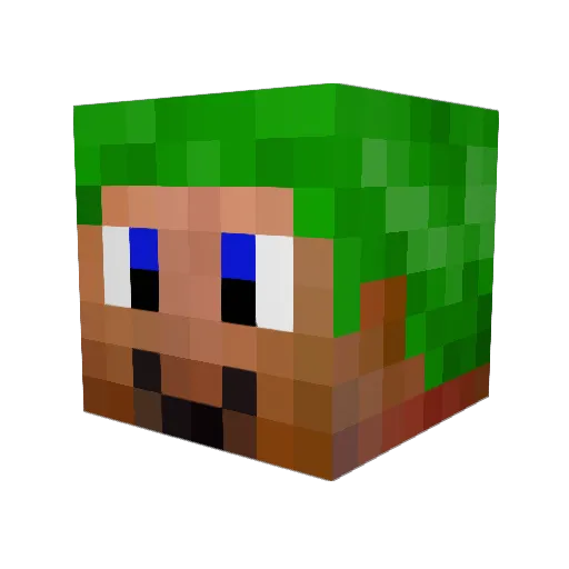 Eichy Minecraft avatar head, 3D render