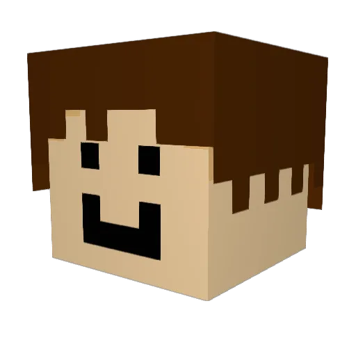 Eidancraft Minecraft avatar head, 3D render