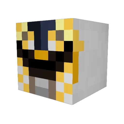 Eidelion Minecraft avatar head, 3D render