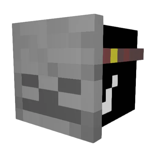 Eidollon Minecraft avatar head, 3D render