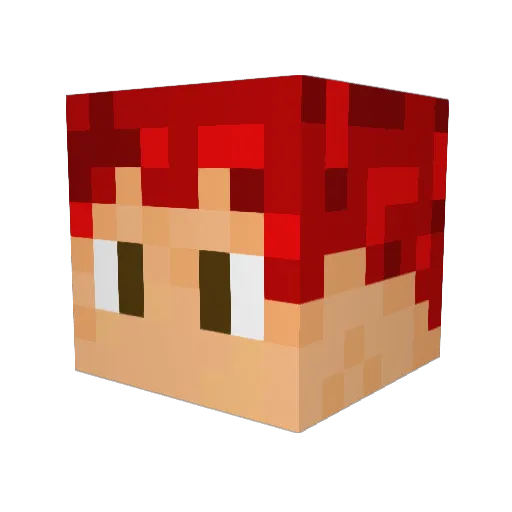 EidosMan Minecraft avatar head, 3D render