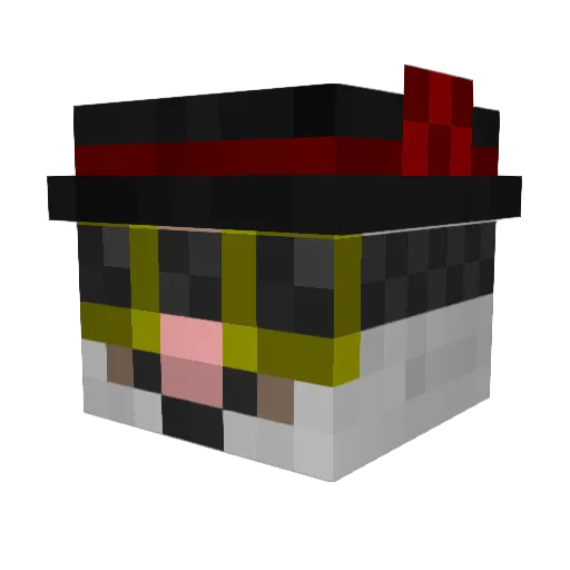 Eienabi Minecraft avatar head, 3D render