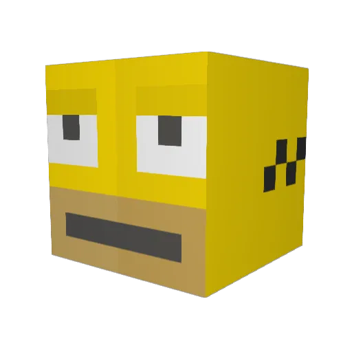 Eiermensch Minecraft avatar head, 3D render