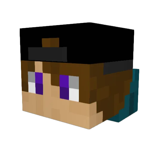 Eifby Minecraft avatar head, 3D render