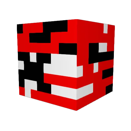 Eifisch Minecraft avatar head, 3D render