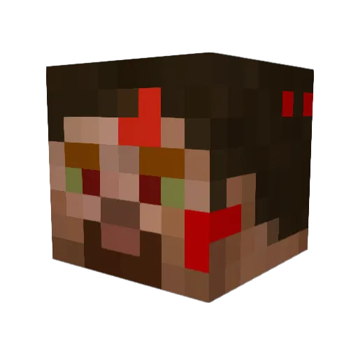 Eight08 Minecraft avatar head, 3D render
