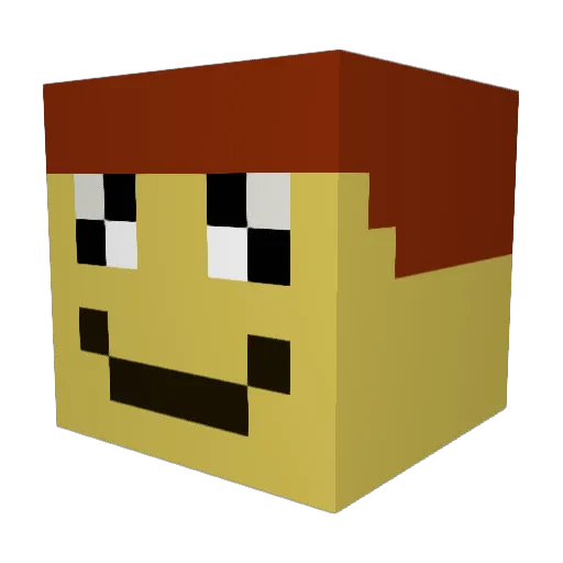 EightHail436713 Minecraft avatar head, 3D render