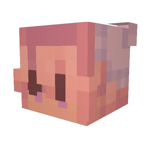 Eightie7 Minecraft avatar head, 3D render