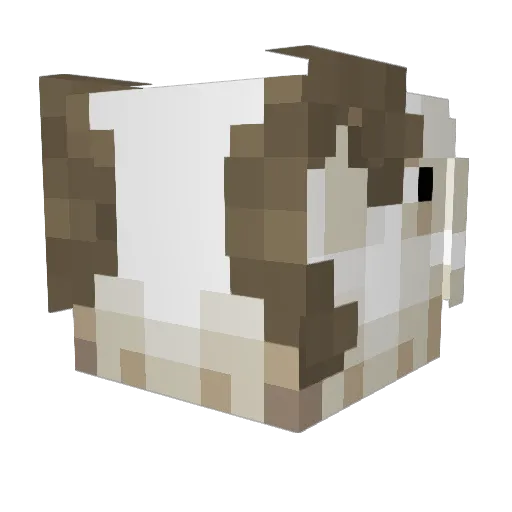 Eightta Minecraft avatar head, 3D render