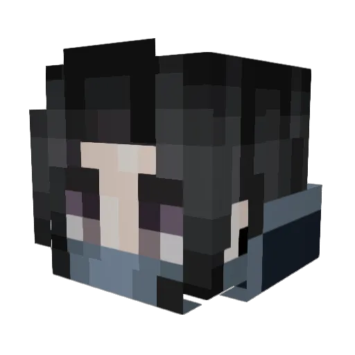 Eighy Minecraft avatar head, 3D render
