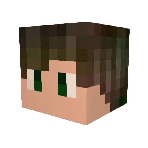 Eiglos Minecraft avatar head, 3D render