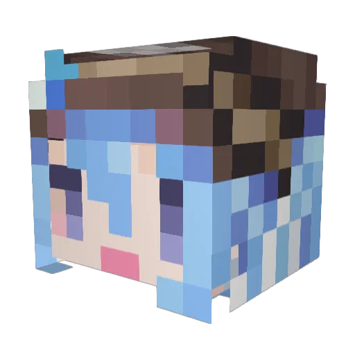 Eigon3 Minecraft avatar head, 3D render