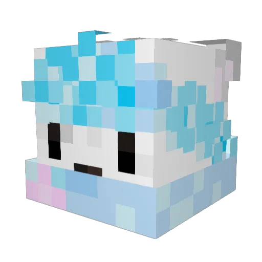 EiheNine Minecraft avatar head, 3D render