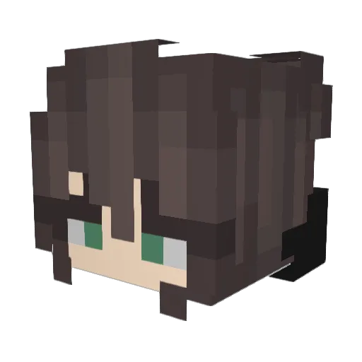 Eiiira Minecraft avatar head, 3D render