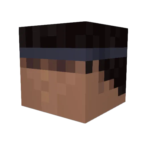 Eiikii Minecraft avatar head, 3D render