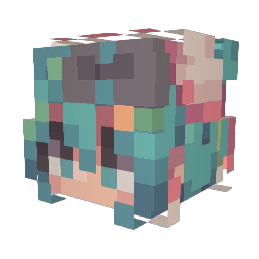 Eik0 Minecraft avatar head, 3D render
