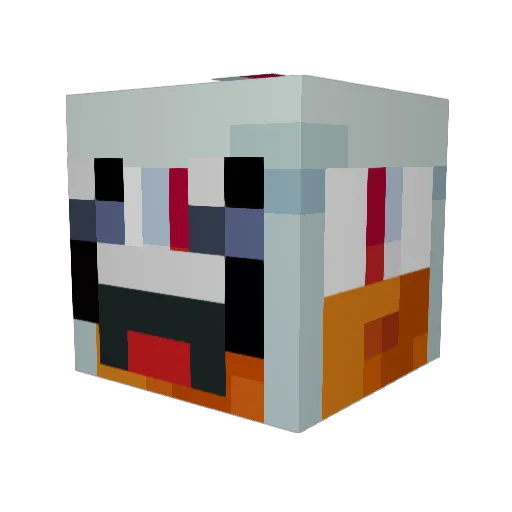 Eikenott Minecraft avatar head, 3D render