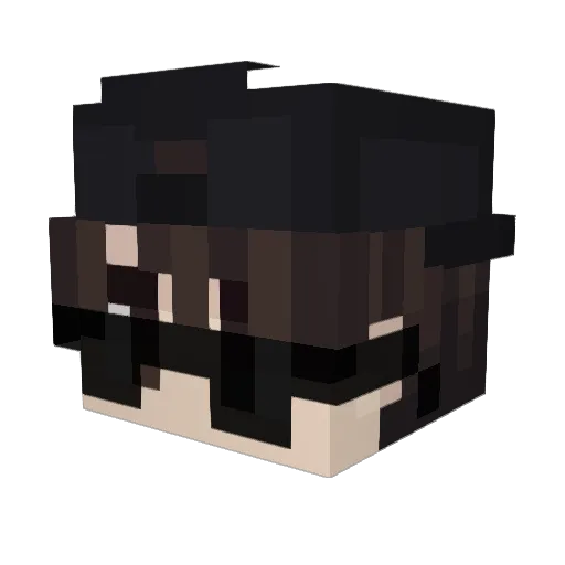 Eikowill Minecraft avatar head, 3D render