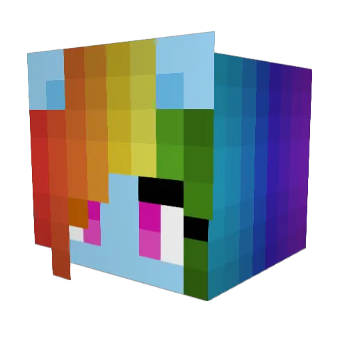 Eiksn Minecraft avatar head, 3D render